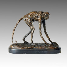 Statue des animaux Monkey Walking Bronze Sculpture, Milo Tpal-160